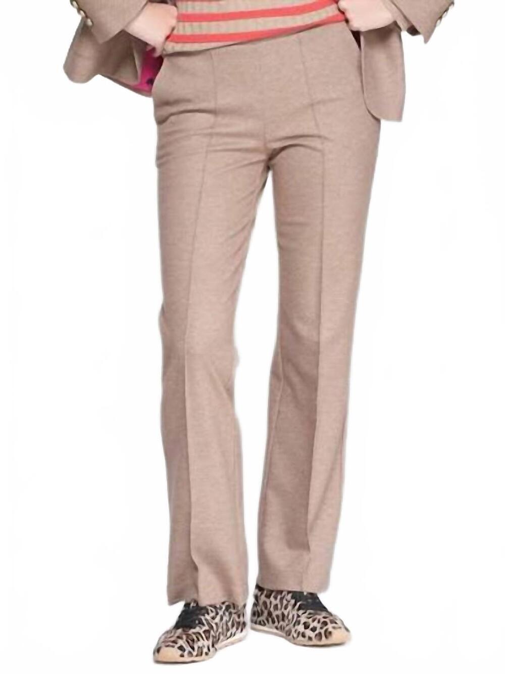 NEW VILAGALLO women's diagonal patterned pants in beige